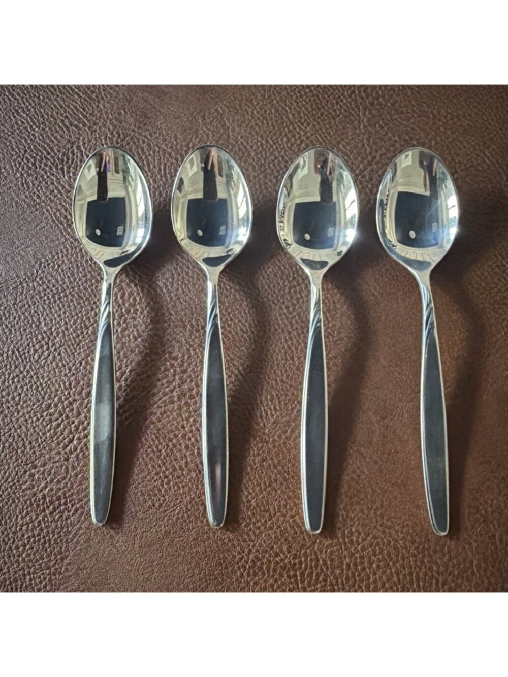 WMF Rom Silverplate Coffee Teaspoons 5 1/2" Germany Patent 90 Set of 4